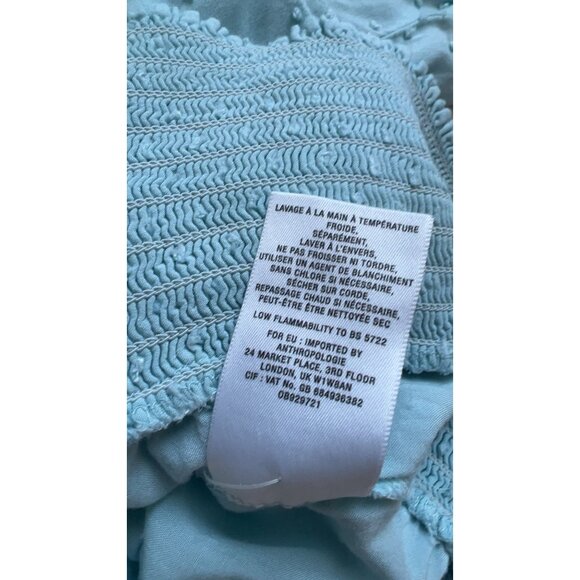 Maeve by Anthropologie Blue Rosa Swiss Dot Blouse Size XS - Picture 6 of 8